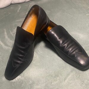 Gucci Black Leather Men's Slip-On Loafers